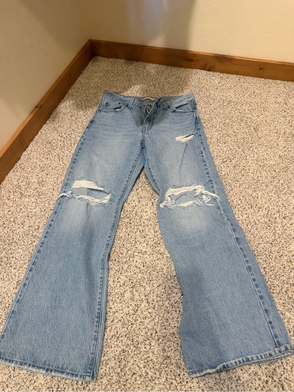 Levi’s baggy boot Light Blue Distressed Women's Flare Jeans